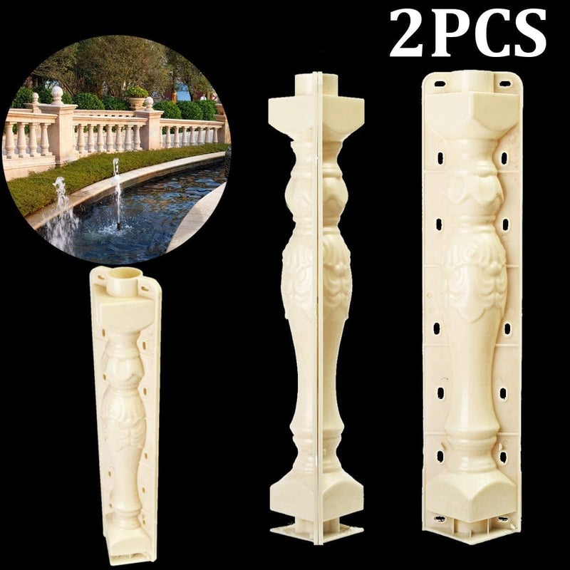 EAIVENY Prefabricated ABS Balcony Mold,Concrete Balustrade Mold Concrete Formwork for Outdoor Construction, DIY Home Improvement, Easy Installation and Reusable Design (Style 23) - Image 2